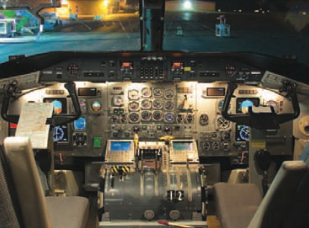 aerospace gears in cockpit assembly